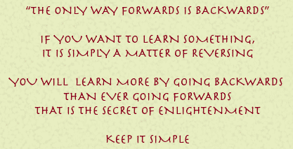 The only way forwards is backwards