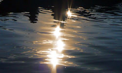 sun on water